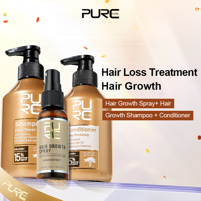 Keratin Treatment Set - PURC 모로코 아르간 오일 샴푸 컨디셔너