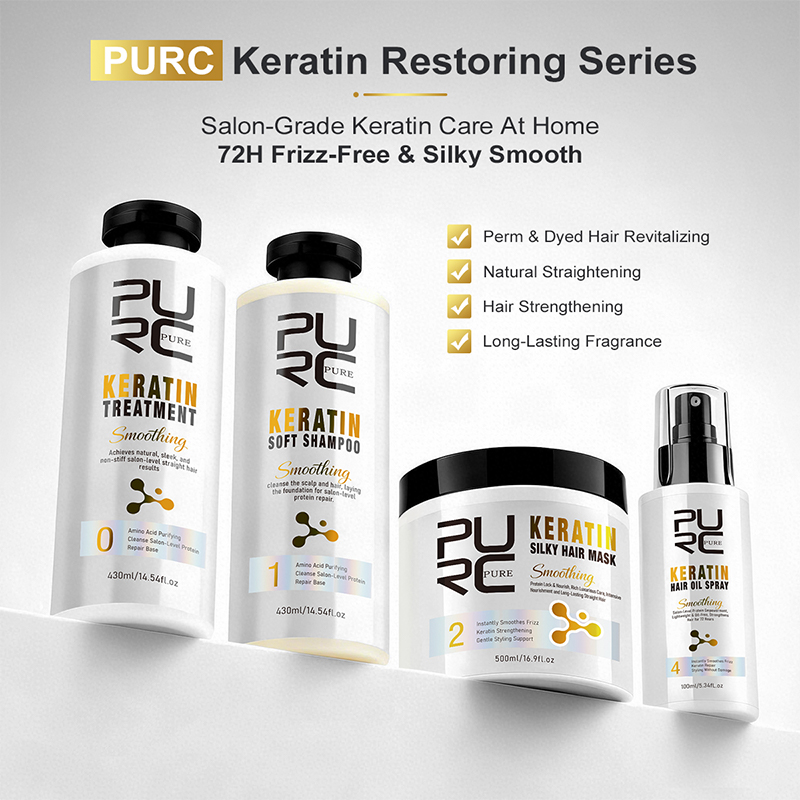 Keratin Treatment Set - PURC 케라틴 트리트먼트 헤어 케어 세트