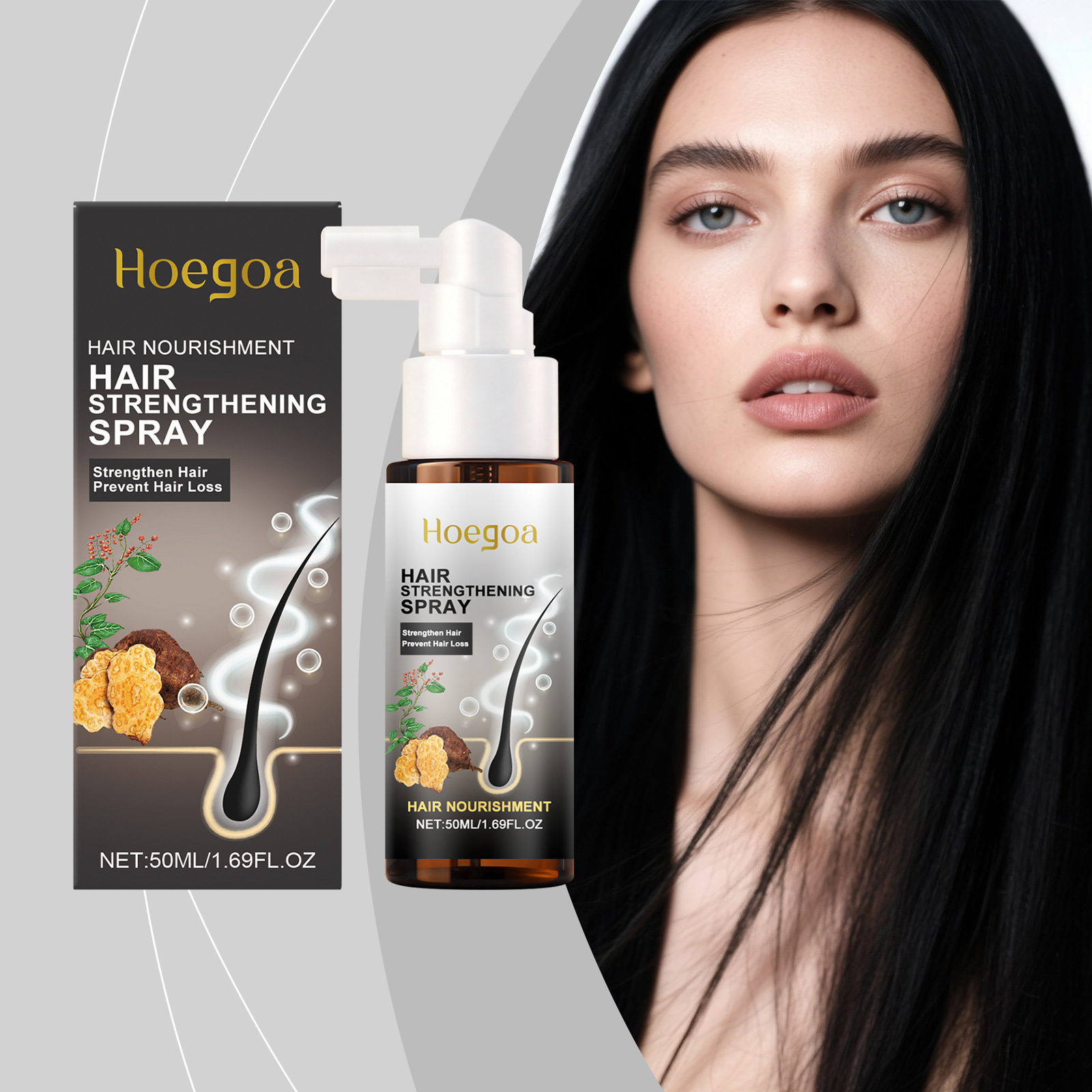 Hair Care For Hair Fall - 호에고아 헤어 강화 스프레이 탈모 방지