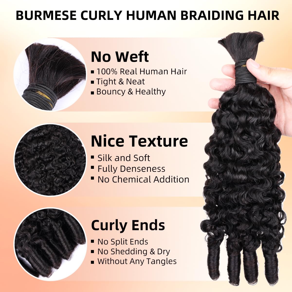 15A 인모 붙임머리용 보헤미안 브레이드 버마 곱슬 스 - Hair Care Indian 리뷰 및 가격