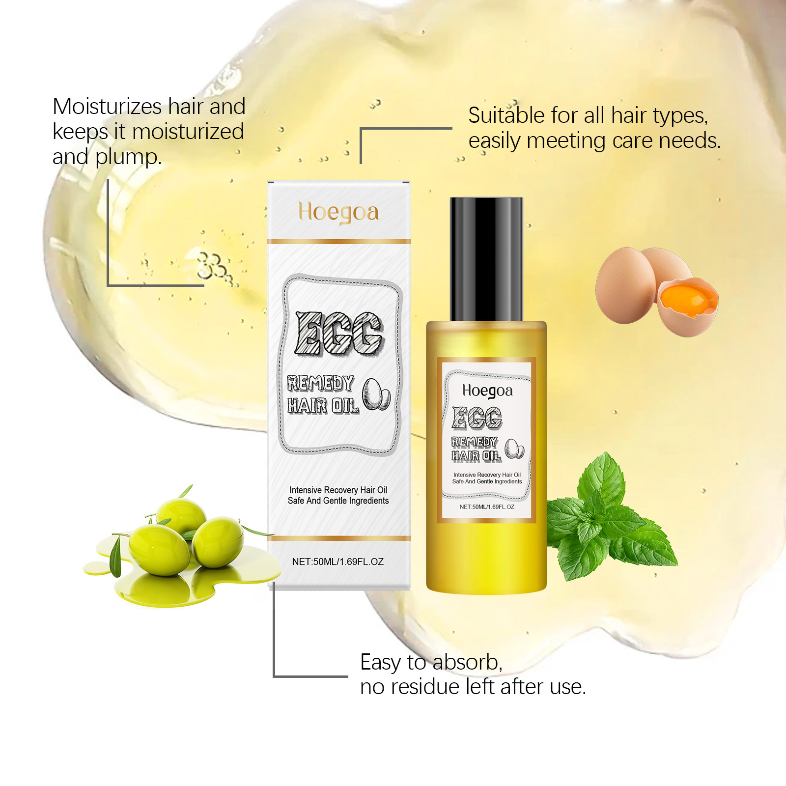 계란 성분 헤어 오일 부드럽고 매끄러운 모발 복원 광택 - Hair Care Natural Products 리뷰 및 가격