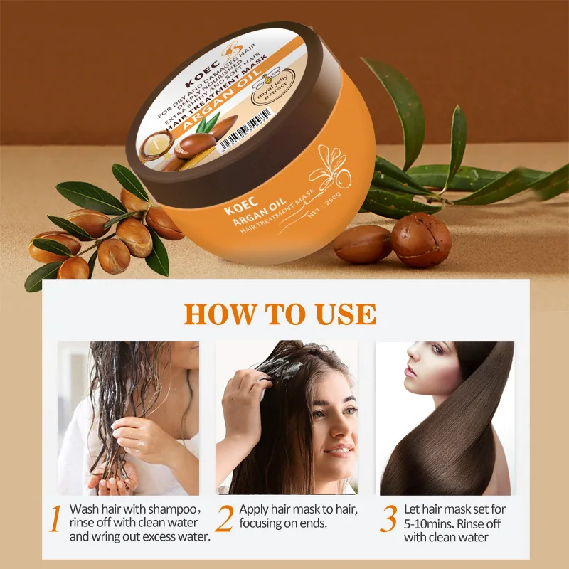 250g KOEC 아르간 오일 트리트먼트 헤어 마스크  - Argan Oil Treatment 리뷰 및 가격